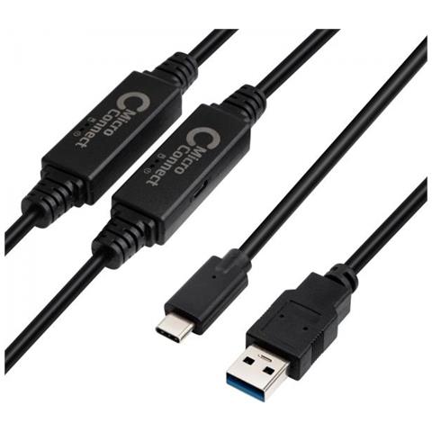 Usb3.1ca10amp Cavo Usb 10 M Usb 3.2 Gen 1 (3.1 Gen 1) Usb A Usb C Nero - Foto 1
