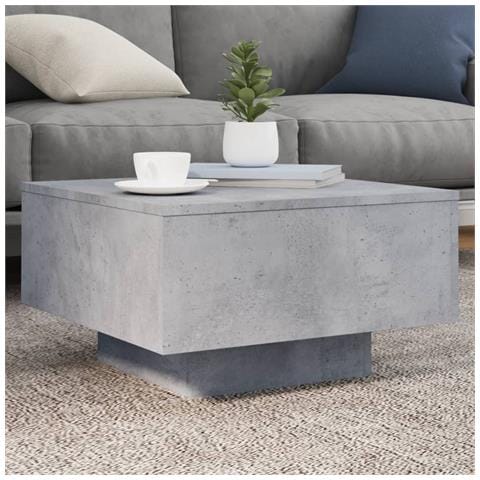 Tavolino Da Salotto Grigio Cemento 55x55x31cm Legno Multistrato - Foto 1