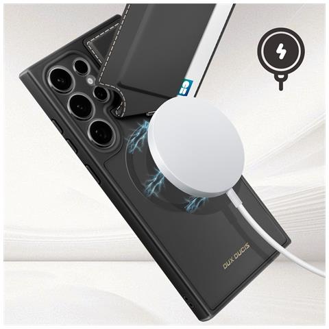 Cover Magsafe Con Supporto Video Per Samsung Galaxy S24 Ultra, Nero - Foto 5