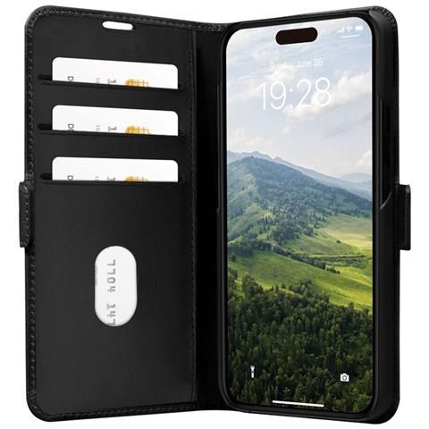 Custodia Per Iphone 15 Pro In Pelle Copenhagen Con Portacarte, Nero - Foto 2