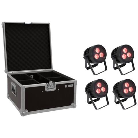 Set 4x Led Ip Par 3x9w Scl Spot + Case (20000845) - Foto 1