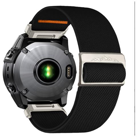 Cinturino Elastico In Nylon Per Garmin Descent Mk3i Black 26mm - Foto 1