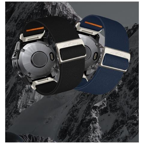 Cinturino Elastico In Nylon Per Garmin Descent Mk3i Black 26mm - Foto 2