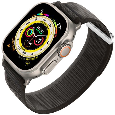 Cinturino Sport Loop In Nylon Intrecciato Per Apple Watch Black L - Foto 1