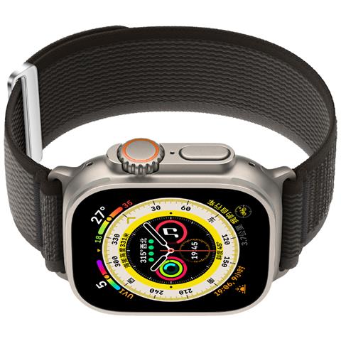 Cinturino Sport Loop In Nylon Intrecciato Per Apple Watch Black L - Foto 2
