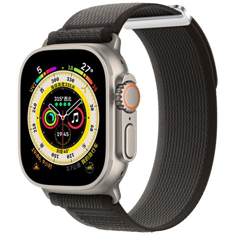 Cinturino Sport Loop In Nylon Intrecciato Per Apple Watch Black L - Foto 4