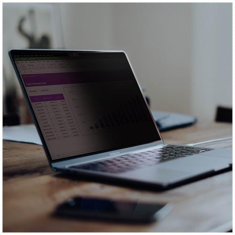 Filtro Privacy antiriflesso, schermo privacy touch screen da 14,1” 16:10, riduzione della luce blu, angolo di visione di + /- 30 gradi, Sollevabile - Foto 2