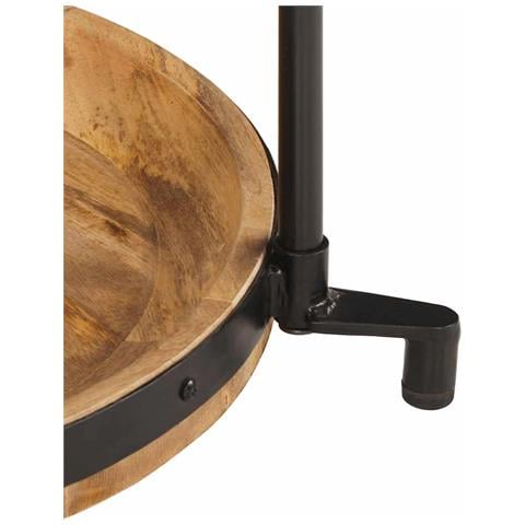 Tavolino da Salotto Ø55x60 cm in Legno Massello di Mango - Foto 2