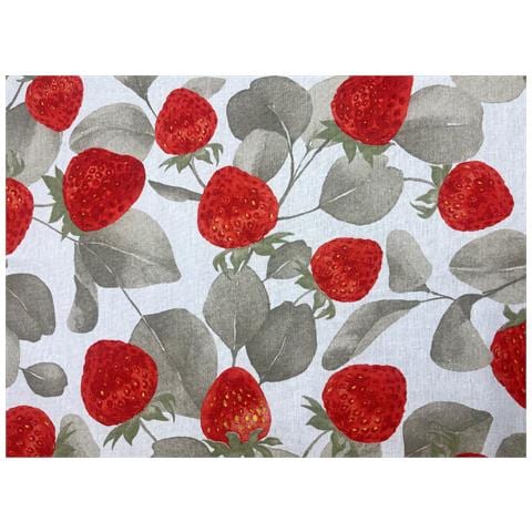 Tovaglia Per Salotto Cucina Tavolo 100% Cotone Made In Italy Fragola Rp 140x300 Fragola - Foto 2