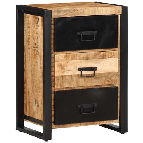 Cassettiera 50x35x70 Cm In Legno Massello Di Mango Grezzo - Foto 1