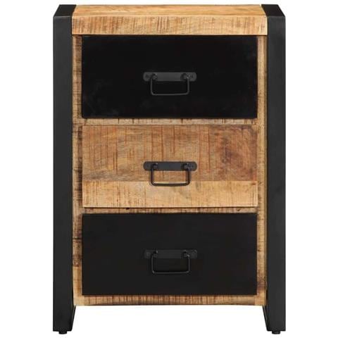 Cassettiera 50x35x70 Cm In Legno Massello Di Mango Grezzo - Foto 2