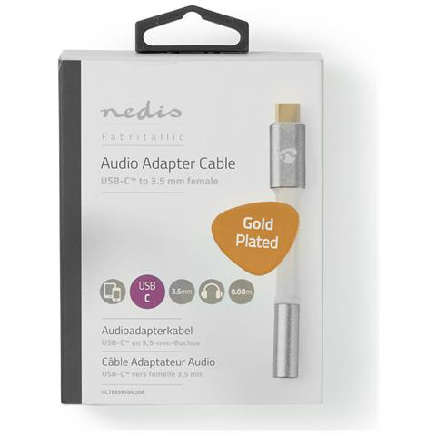 CCTB65950AL008 cavo audio 0,08 m 3.5mm USB Alluminio - Foto 6