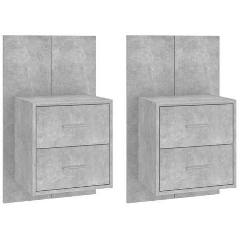 Lusso Casadino -  Comodini A Muro 2 Pz Grigio Cemento - Foto 1