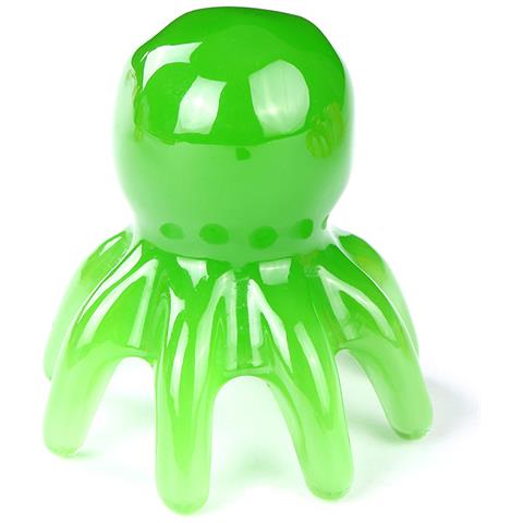 Massaggiatore Per Cuoio Capelluto A Forma Di Polpo - Pettine Da Massaggio Grande Per Agopuntura Green - Foto 1