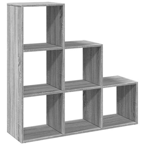 Libreria Divisorio 3Ripiani Grigio Sonoma 99x29x99cm Truciolato - Foto 1