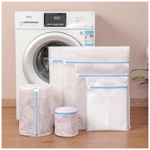 Set Di Sacchetti Per Lavatrice A Rete Fine Da 70g - 6 Pezzi (piccolo, Medio, Grande, Extra Grande, Cilindrico, Sacchetto Per Reggiseno) Blue - Foto 1