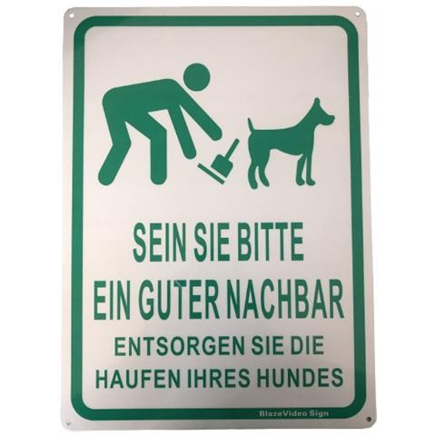 Cartello Di Avvertimento 25x35 Cm In Tedesco 2 Pezzi Alluminio - Foto 1