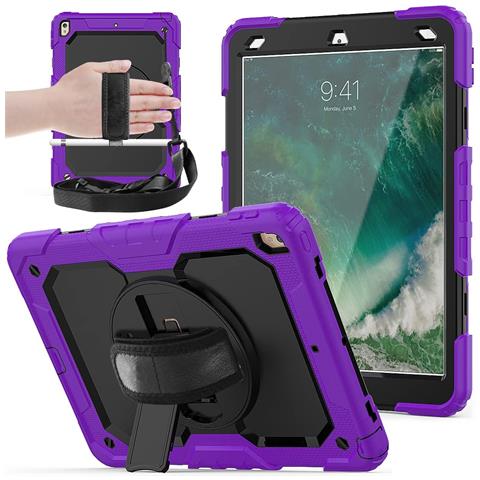 Custodia Per Ipad 9/8/7 10.2” Con Supporto E Tracolla Viola - Foto 1