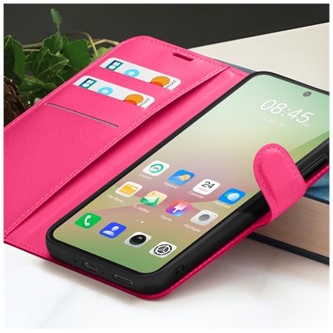 Custodia A Portafoglio Per Galaxy A56 / A36 Con Supporto E Linguetta Magnetica, Fucsia - Foto 2