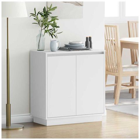Credenza con porta Bianco 71 x 34.5 x 75 cm Legno multistrato - Foto 2