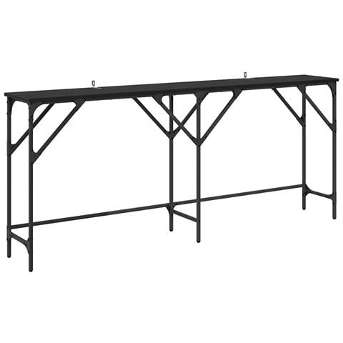 Tavolo consolle Rovere nero 180 x 29 x 75 cm Legno multistrato - Foto 1
