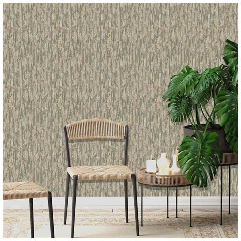 Carta da Parati Phoenix Verde e Beige - Foto 4