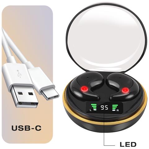 Cuffie Per Dormire Senza Fili Ultrapiatte Antirumore Con Custodia Led - Foto 2
