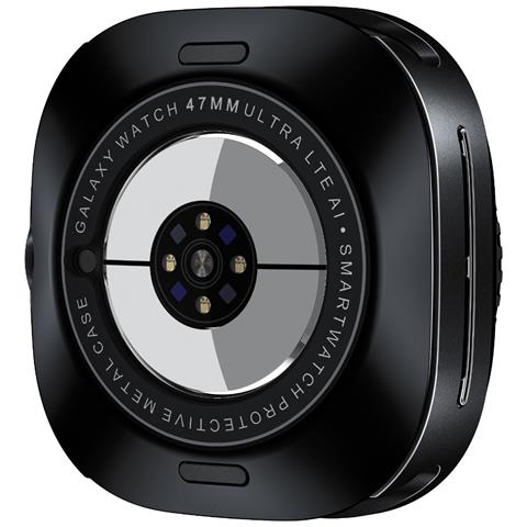 Custodia Protettiva In Metallo 47mm Compatibile Con Samsung Galaxy Watch Ultra 7/8c - Trasforma Il Tuo Orologio Black&white - Foto 2