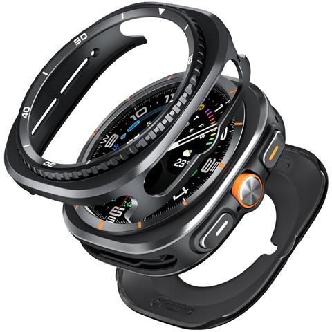 Custodia Protettiva In Metallo 47mm Compatibile Con Samsung Galaxy Watch Ultra 7/8c - Trasforma Il Tuo Orologio Black&white - Foto 7