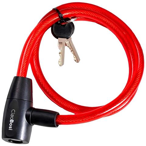 Cavo Antifurto A Testa Piatta Con Serratura A Chiave Per Bicicletta E Monopattino - Foto 2