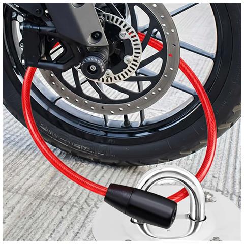 Cavo Antifurto A Testa Piatta Con Serratura A Chiave Per Bicicletta E Monopattino - Foto 5