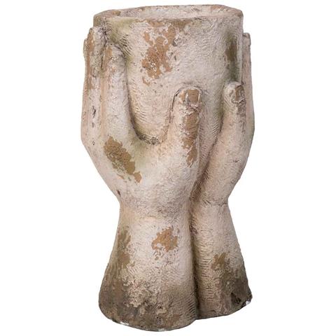 Fioriera Decorativa Color Pietra, 33x19x40h Cm - Foto 1