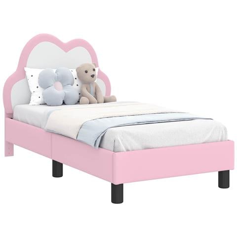 Struttura letto per bambini con testata Rosa 70 x 140 cm PU - Foto 1