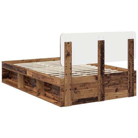 Struttura del letto Legno vecchio 120 x 190 cm Pino massello - Foto 9