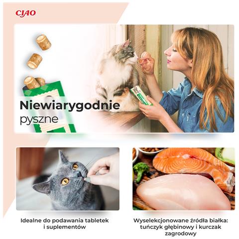 Churu Bites Pollo Con Tonno E Capesante - Bocconcino Per Gatti - 3x10 G - Foto 2