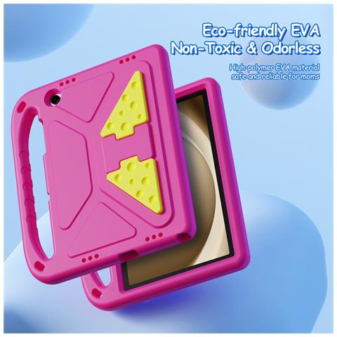 Cover per Galaxy Tab A9+ - Rosa, Antiurto, Con Soporte - Foto 4
