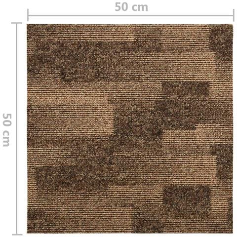 Moquette per pavimenti 20 pcs Marrone 50 x 50 cm PP - Foto 9