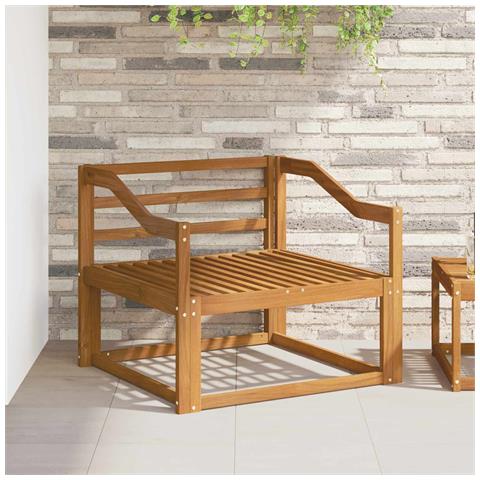 Divano centrale per esterno Legno di Acacia Massello Naturale - Foto 2