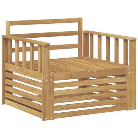 Divano da esterno Legno di Acacia Massello Bianco - Foto 1