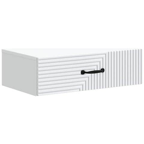 Tavolino da Parete Laterale Bianco 59 x 34,5 x 17 cm - Foto 1