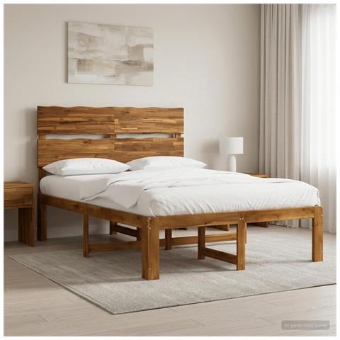 Letto matrimoniale con testiera ROSTOCK Naturale 135 x 190 cm - Foto 10