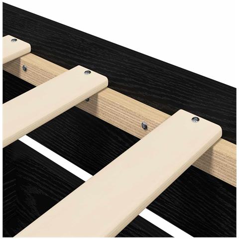 Telaio del letto con storage Rovere Nero Legno ingegnerizzato - Foto 2