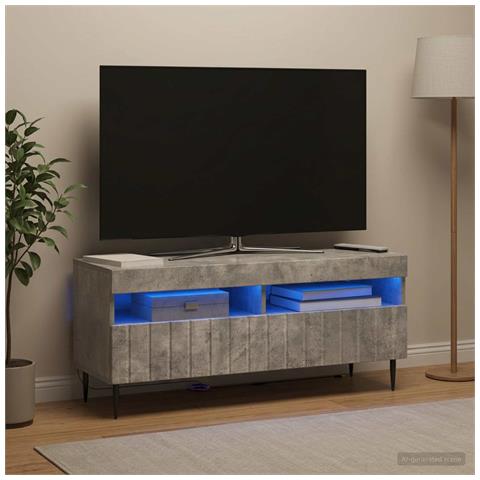 Mobile TV LED Grigio Cemento Legno ingegnerizzato - Foto 2