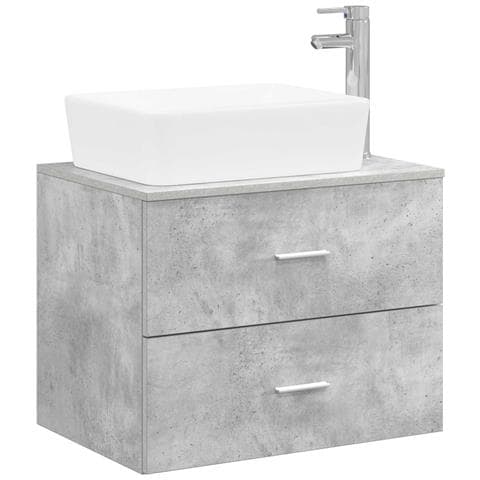 Set di mobili per il bagno Grigio Cemento Legno ingegnerizzato - Foto 1