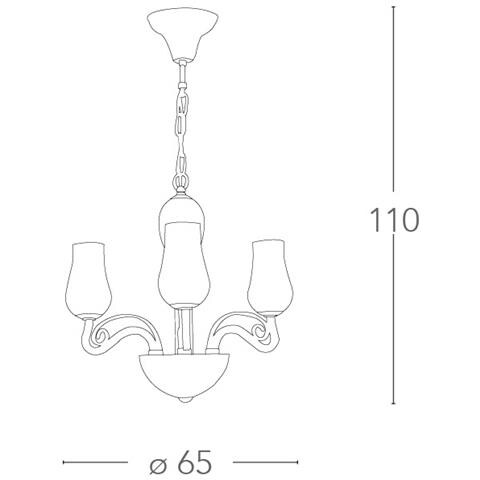 I-ANGEL / 3- Lampadario sospeso elegante dalla forma floreale 40 watt E14 - Foto 7