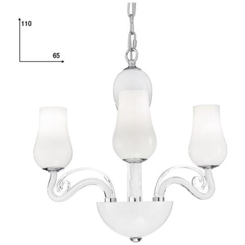 I-ANGEL / 3- Lampadario sospeso elegante dalla forma floreale 40 watt E14 - Foto 2