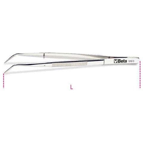 Pinzetta a molla punte curve con perno - Foto 2