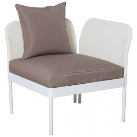 Modulo Angolare per SALOTTO MODULARE Mod. PERLA in acciaio bianco 73X73X75H - Foto 2
