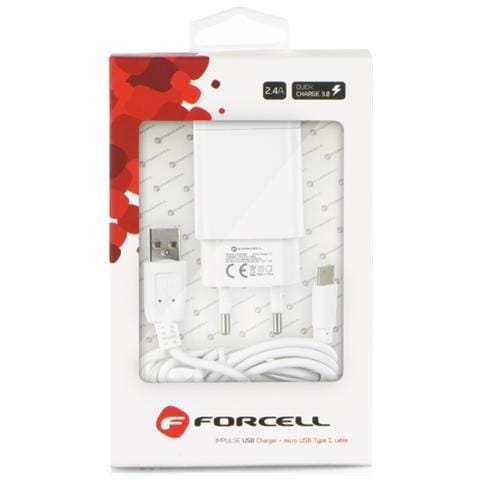 Caricabatterie Da Rete Micro Usb Typce C - 2,4a Con La Funzione Quick Charge 3.0 - Foto 1