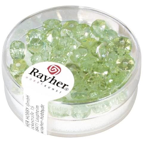 100 Pezzi - Perla In Vetro Sfaccettata 4mm - Colore Verde Chiaro Iridescente - Foto 2